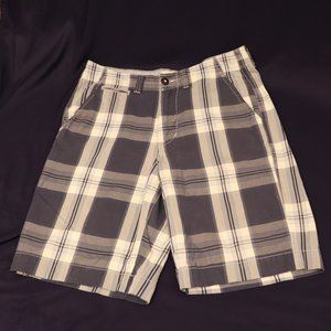 American Eagle Outfitters plaid shorts navy 34